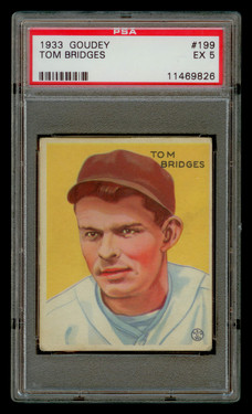 1933 Goudey Tom Bridges #199