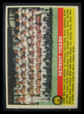 1956 Topps Tigers Team #213