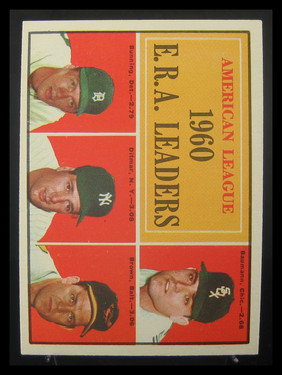 1961 Topps AL ERA Leaders #46