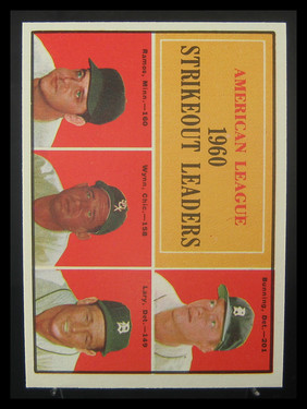 1961 Topps AL Strikeout Leaders #50