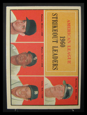 1961 Topps AL Strikeout Leaders #50