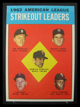 1963 Topps AL Strikeout Leaders #10