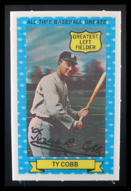 1972 Kelloggs All-Time Greats Ty Cobb #15