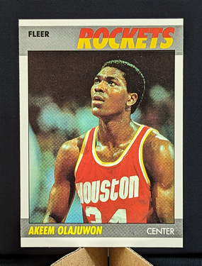 1987 Fleer Akeem Olajuwon #80