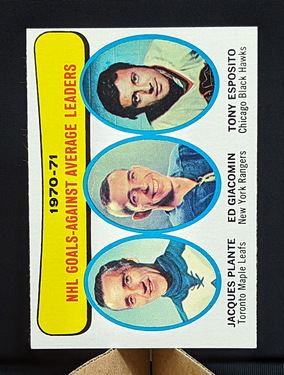 1971 Topps Goals Against Leaders #6